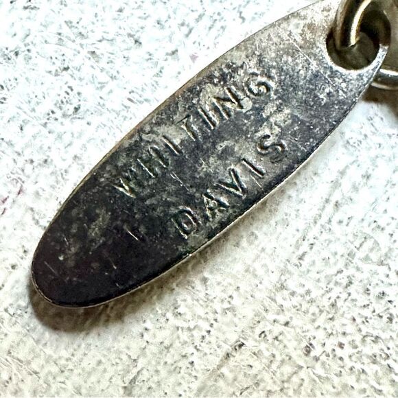 Vintage Whiting and Davis reversible carved clear glass cameo pendant necklace - Picture 9 of 11